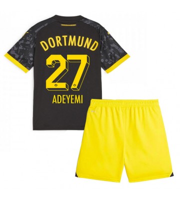 Borussia Dortmund Karim Adeyemi #27 Bortaställ Barn 2023-24 Kortärmad (+ Korta byxor)